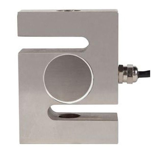 Gilson Company Load Cell, S-Type, 20,000lbf (88.96kN), stainless steel load sensor with strain gauge for precise force measurement.