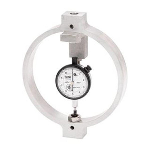 Gilson Company Load Rings for Soil Testing, 500lbf, with a circular metal frame and dial gauge for measuring load pressure