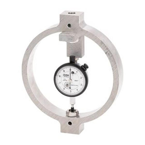 Gilson Company Load Rings for Soil Testing, 1,000lbf - Metal load ring with dial gauge for soil testing force measurement.