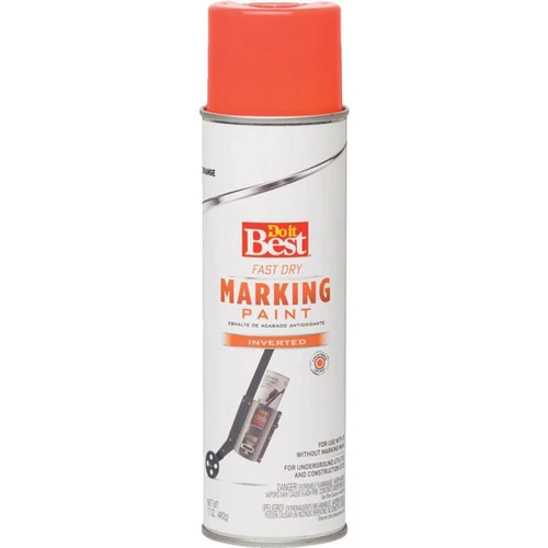 Contractor Marking Spray Paint, Bright Orange, 17 Ounce, (6/Ct.)
