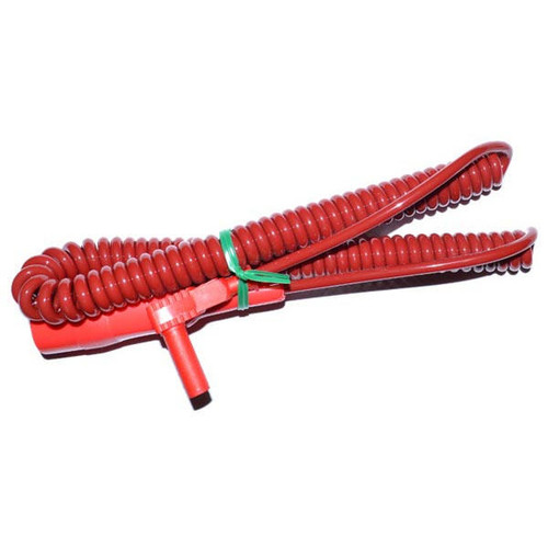  M.C. Miller 32746R, 6 ft Red Coiled Test Lead with 27C Clip and Shrouded Banana Plug 
