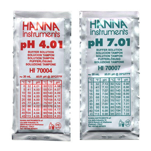  Turf-Tec PH-CAL-N pH Pen Calibration Liquid 20ml Packets, pH 7.01 & 4.01 (5 each) 