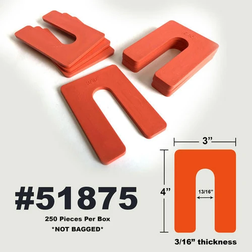  Deslauriers 51875 Econ-O-Shim 50-Series, 3/16" Thickness Solid (250/Ct.) 