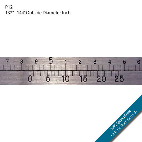  Pi Tape P12 Precision Outside Diameter 1095 Spring Steel Inch Tape 132-144in 