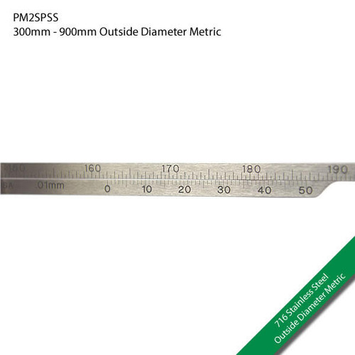  Pi Tape PM2SPSS Precision Outside Diameter 716 Stainless Steel Tape 300-900mm Outside Diameter Metric 
