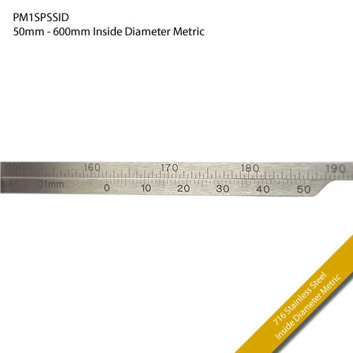  Pi Tape PM1SPSSID Precision Inside Diameter 716 Stainless Steel Metric Tape 50-600mm 