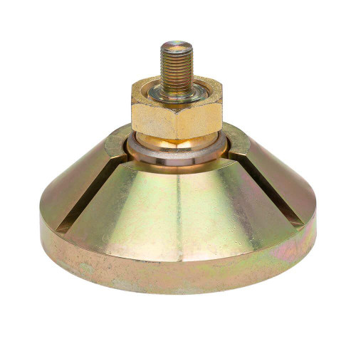 Gilson Company 4.25in Swivel Top Platen for Data Acquisition, a metal component with a threaded top for secure attachment, designed for precise measurement and testing applications.