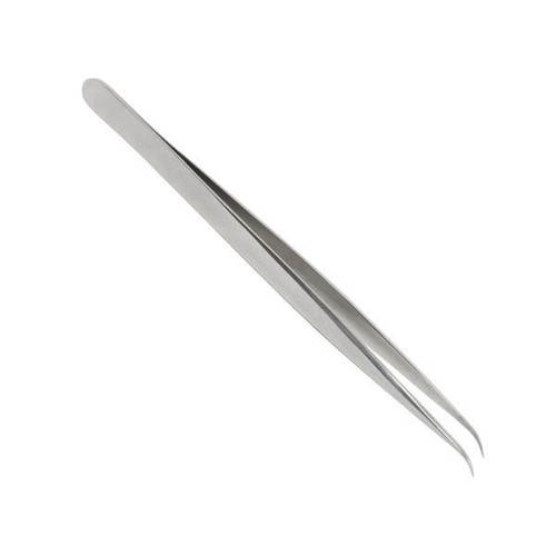  Seedburo 664, 5-1/2in Stainless Steel Forceps W/ Sharp Point Curved Tip 