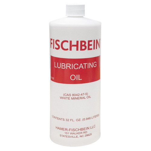 Lubricating oil for Fischbein Model F and 5-100 bag closer sewing machines, 1 quart bottle