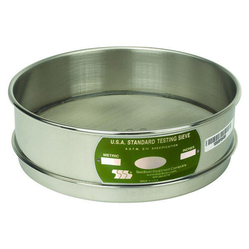  Seedburo 100SS8F Stainless Steel Testing Sieve Full Height 8in Dia. 100 Mesh 