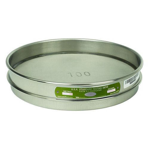  Seedburo 270SS8H Stainless Steel Testing Sieve Half Height 8in Dia. 270 Mesh 
