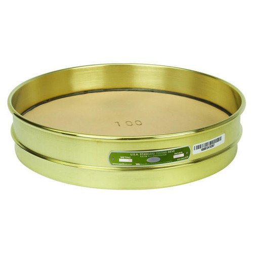  Seedburo 5BS12H Brass Testing Sieve Half Height 12in Dia. Stainless 5 Mesh 