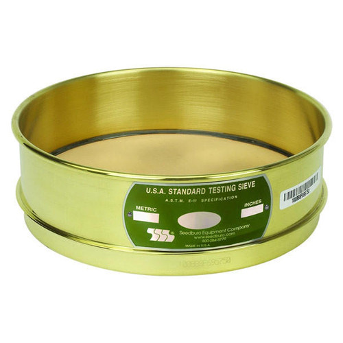  Seedburo PB8F Brass Testing Sieve Full Height 8in Dia. Bottom Pan 