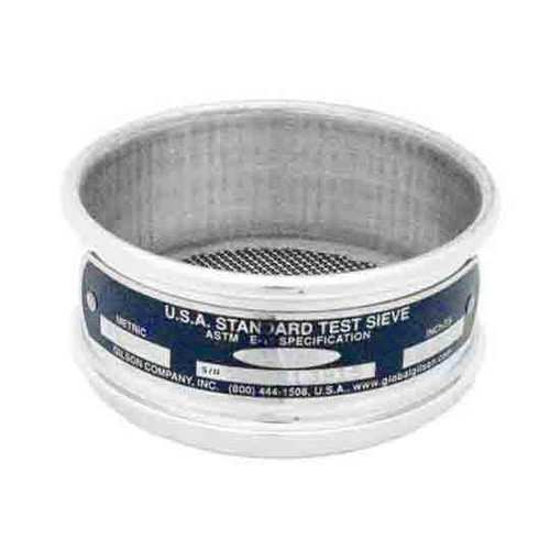 Global Gilson V3SF #25, 3in Diameter Full Height Sieve, Stainless Frame, Stainless Cloth, No.25 (710 micrometer)