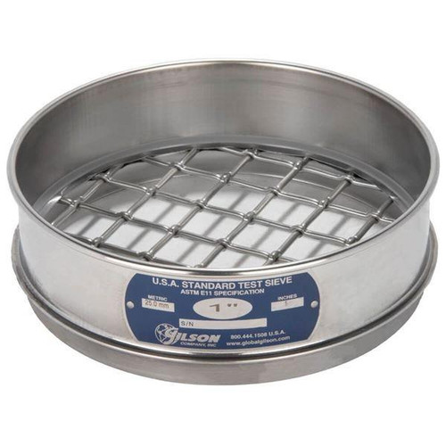 Gilson Company Gilson 8in Sieve, All Stainless, Full Height, 1in 