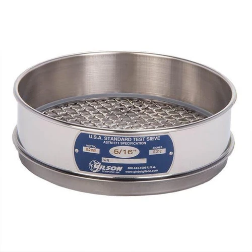 Gilson Company Gilson 8in Sieve, All Stainless, Full Height, 5/16in 