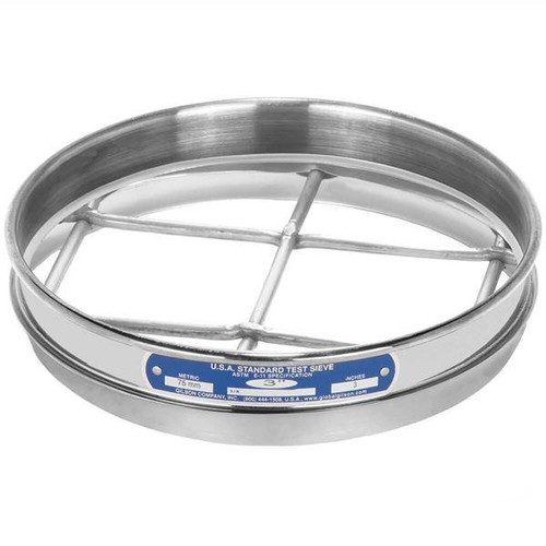 Gilson Company Gilson 8in Sieve, All Stainless, Half Height, 3-1/2in 