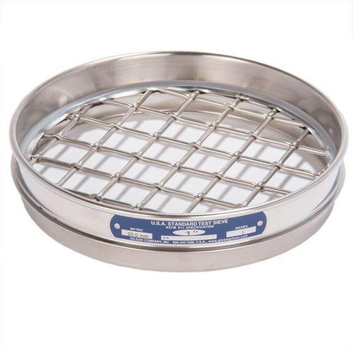 Gilson Company Gilson 8in Sieve, All Stainless, Half Height, 1in 