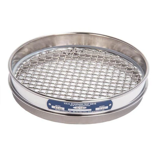 Gilson Company Gilson 8in Sieve, All Stainless, Half Height, 5/16in 