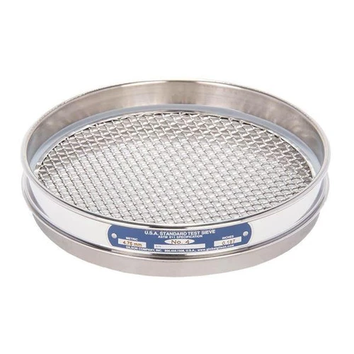 Gilson Company Gilson 8in Sieve, All Stainless, Half Height, #3-1/2 