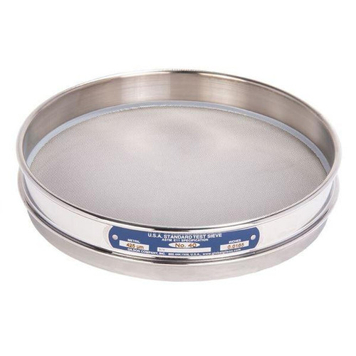 Gilson Company Gilson 8in Sieve, All Stainless, Half Height, #40 