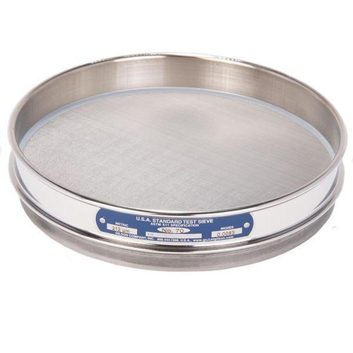Gilson Company Gilson 8in Sieve, All Stainless, Half Height, #70 