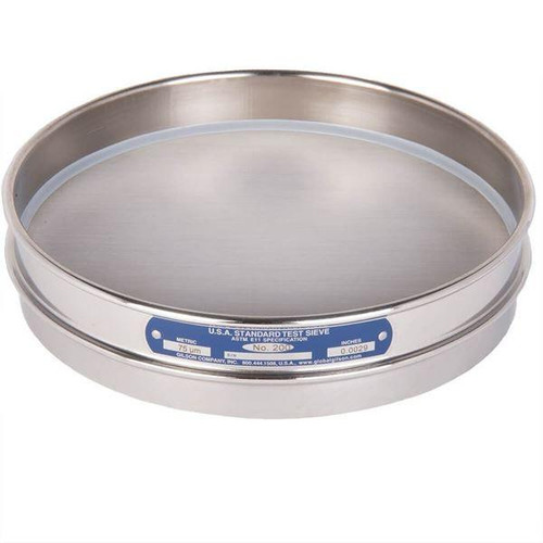Gilson Company Gilson 8in Sieve with Backup Cloth, Stainless, Half Height, #200 