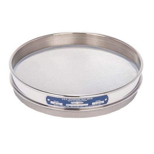Gilson Company Gilson 8in Sieve with Backup Cloth, Stainless, Half Height, #400 
