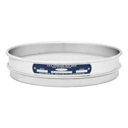 Global Gilson V12SH #30, 12in Diameter Half Height Sieve, Stainless Frame, Stainless Cloth, No.30 (600 micrometer)