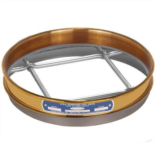 Gilson Company Gilson 8in Sieve, Brass/Stainless, Half Height, 4in 