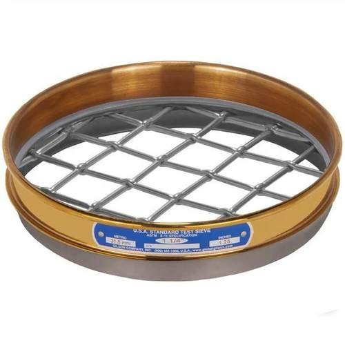 Gilson Company Gilson 8in Sieve, Brass/Stainless, Half Height, 2in 
