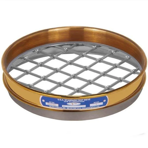 Gilson Company Gilson 8in Sieve, Brass/Stainless, Half Height, 1.06in 