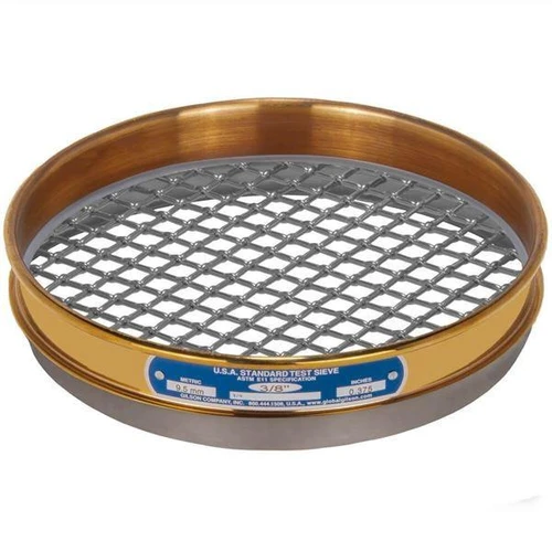 Gilson Company Gilson 8in Sieve, Brass/Stainless, Half Height, 7/16in 