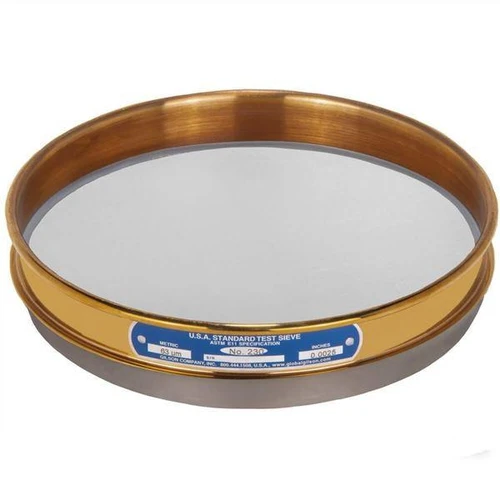 Gilson Company Gilson 8in Sieve, Brass/Stainless, Half Height, #230 