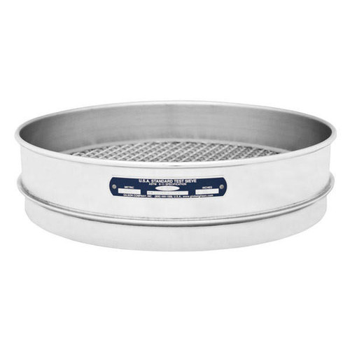 Global Gilson V12SI #5, 12in Diameter Intermediate Height Sieve, Stainless Frame, Stainless Cloth, No.5 (4.0mm)