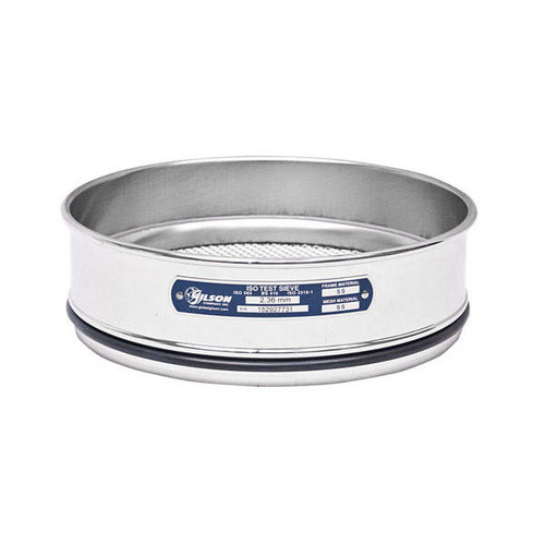 Global Gilson V200SF 20M, 200mm Diameter Full Height Sieve, Stainless Frame, Stainless Cloth, 20.0mm