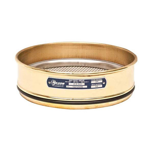 Global Gilson V200CF 1.6M, 200mm Diameter Full Height Sieve, Brass Frame, Stainless Cloth, 1.6mm