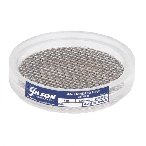 Gilson Company Gilson 3in Sieve, Acrylic Frame/Stainless Steel Cloth, #10 