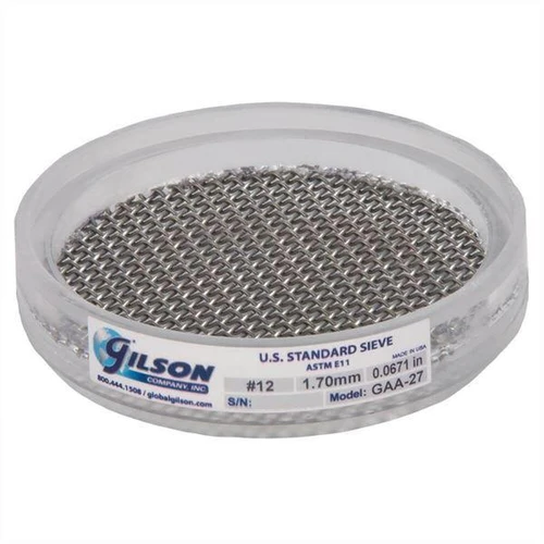 Gilson Company Gilson 3in Sieve, Acrylic Frame/Stainless Steel Cloth, #12 