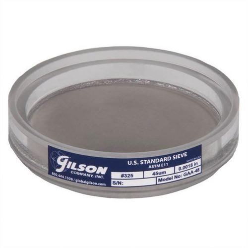 Gilson Company Gilson 3in Sieve, Acrylic Frame/Stainless Steel Cloth, #325 