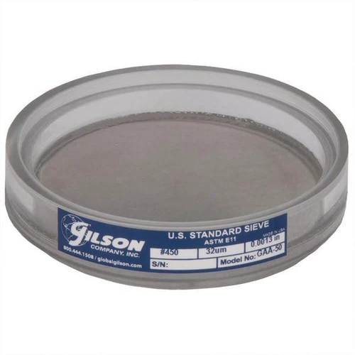 Gilson Company Gilson 3in Sieve, Acrylic Frame/Stainless Steel Cloth, #450 