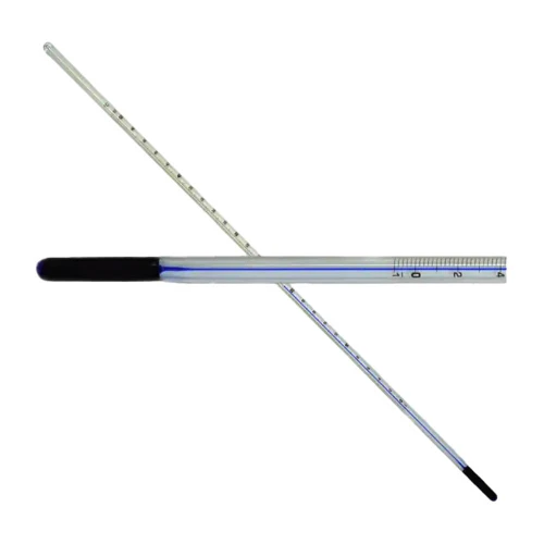 Gilson Company ASTM S65C Non-Mercury Thermometer, 50 to 80C, NIST, with glass, dual-length design, calibrated for precise temperature measurement.