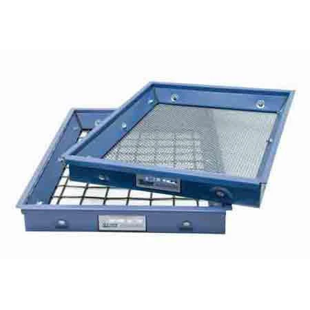 Global Gilson TSA-100 5/8" ASTM 5/8in Test Screen Tray with Cloth for Gilson Testing Screen Shaker