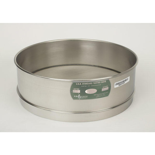  Advantech 270SS12F, 12in Diameter Full Height Sieve, Stainless Frame, Stainless Cloth, No.270 