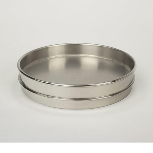  Advantech PS12HX, 12in Sieve Midstack Pan, Stainless, Half Height 