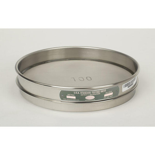  Advantech 270SS8H, 8in Diameter Half Height Sieve, Stainless Frame, Stainless Cloth, No.270 