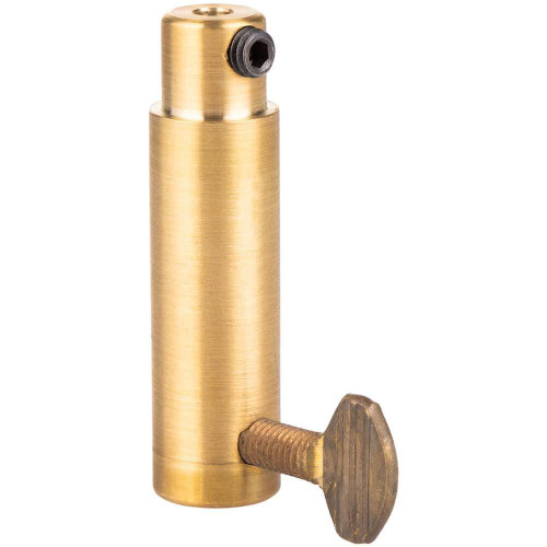 Applied Test Systems Vacuum Degassing Oven (VDO) Calibration Fixture, brass component with a screw and hexagon socket on top and a screw at the bottom.