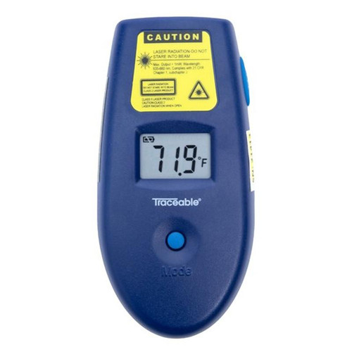 Traceable Instruments Traceable Pocket Infrared Thermometer, infrared thermometer with digital LCD display showing 71.9°F, compact handheld device for temperature measurement from -67 to 482 degrees Fahrenheit.