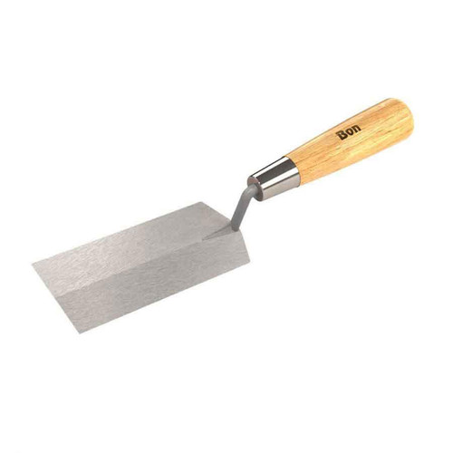  Bon Tool 11-631 Pro Carbon Steel Margin Trowel - 5" X 2" With Wood Handle 