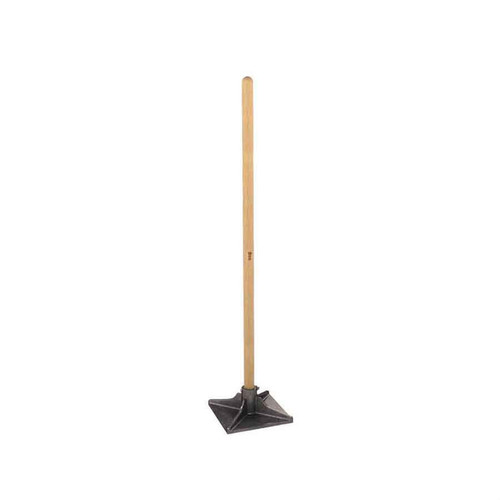 Soil Tamper,  10 x 10in With 48in Wood Handle